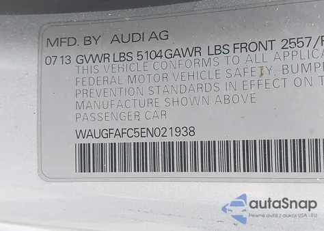 2014 Audi A6 2.0T Premium из США, поврежденный, VIN WAUGFAFC5EN021938